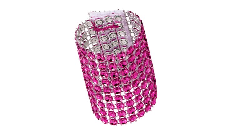 Rhinestone Velcro Sash Clip Napkin Ring – Fuchsia | Rental