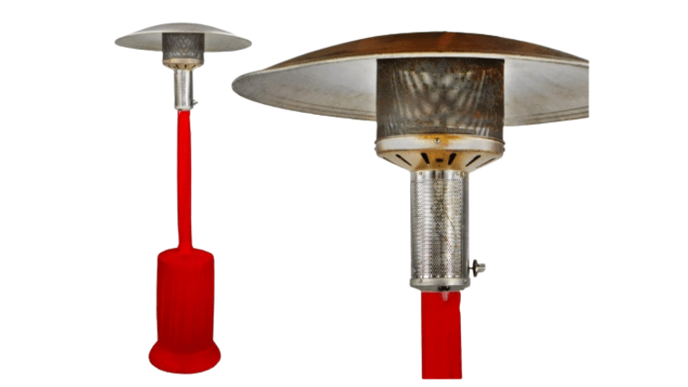 Patio Heater – Mushroom – Velon Wrapped – Red | Rental