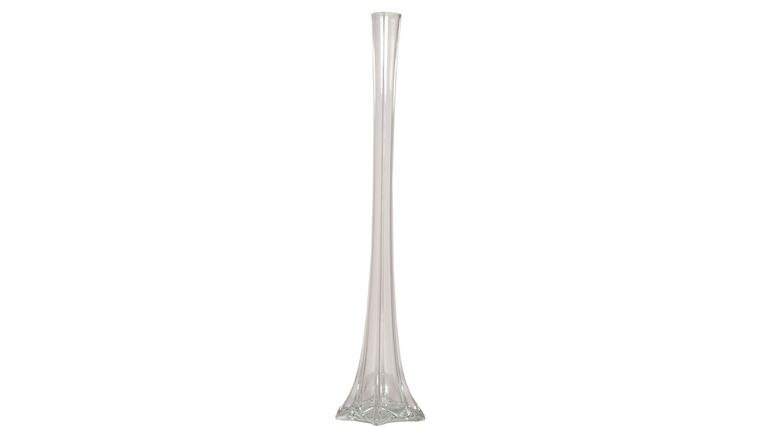 24″ Clear Glass Eiffel Tower Vase | Rental 24″ Clear Glass Eiffel Tower Vase | Rental