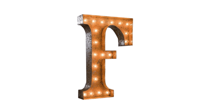 Vintage Marquee Letter | F | 36″ | Rental