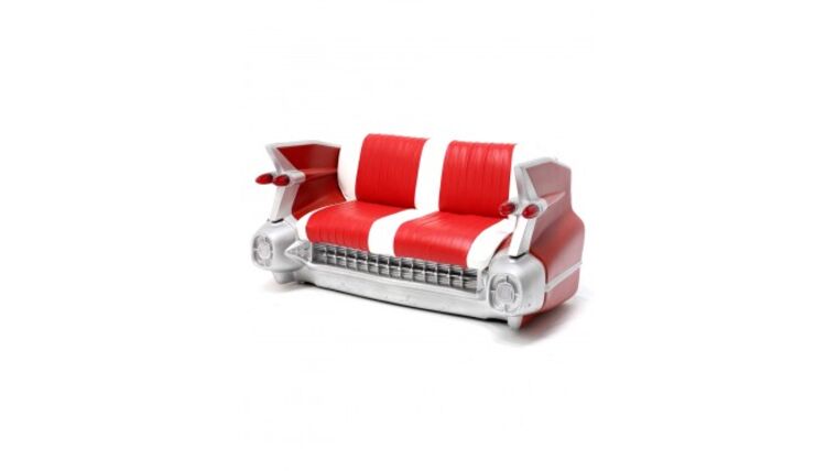 White & Red Cadillac Sofa | Rental White & Red Cadillac Sofa | Rental