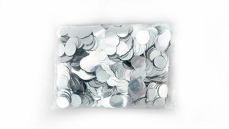 1″ Silver Metallic Circles | Purchase | Rental