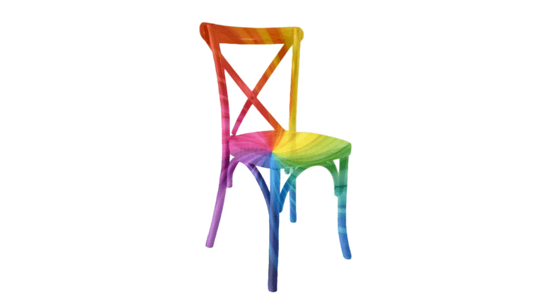 Vineyard Wood Chair – Rainbow Bright | Rental Vineyard Wood Chair – Rainbow Bright | Rental