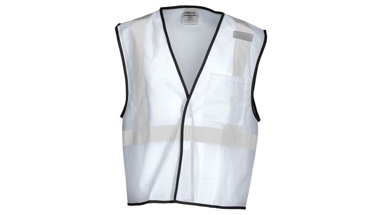 White ML Kishigo B120 Series Economy Enhanced Visibility Mesh Identification Vest | Rental White ML Kishigo B120 Series Economy Enhanced Visibility Mesh Identification Vest | Rental