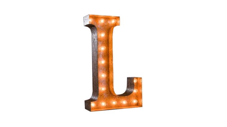 Vintage Marquee Letter | L | 36″ | Rental