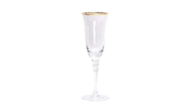 Venice Flute – Gold Rim – 6.7 oz. | Rental