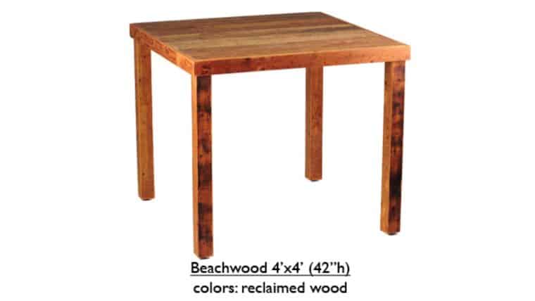 Farm Table | Beechwood | 4′ x 4′ 42″h | Rental