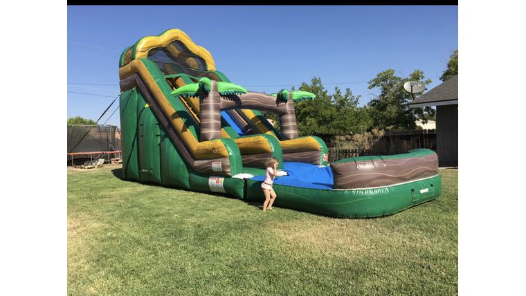 18′ Tropical Inflatable Water Slide | Rental