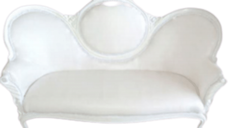 White Victorian Sofa 56″ | Rental White Victorian Sofa 56″ | Rental