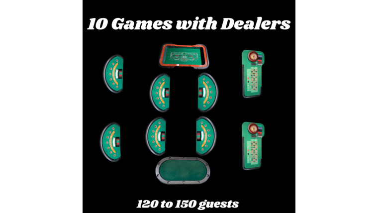 “Full House” 10 Casino Game Package Rental | Rental