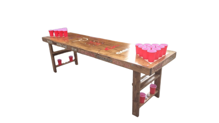 Beer Pong Table – Rustic Wood | Rental Beer Pong Table – Rustic Wood | Rental