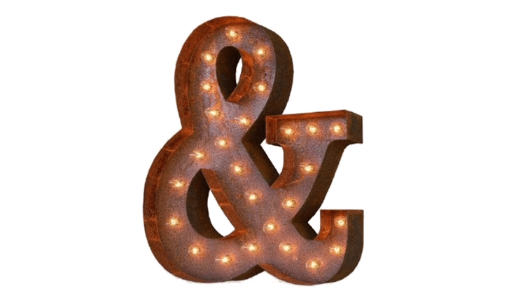 Vintage Marquee | Ampersand – & | 36″ | Rental