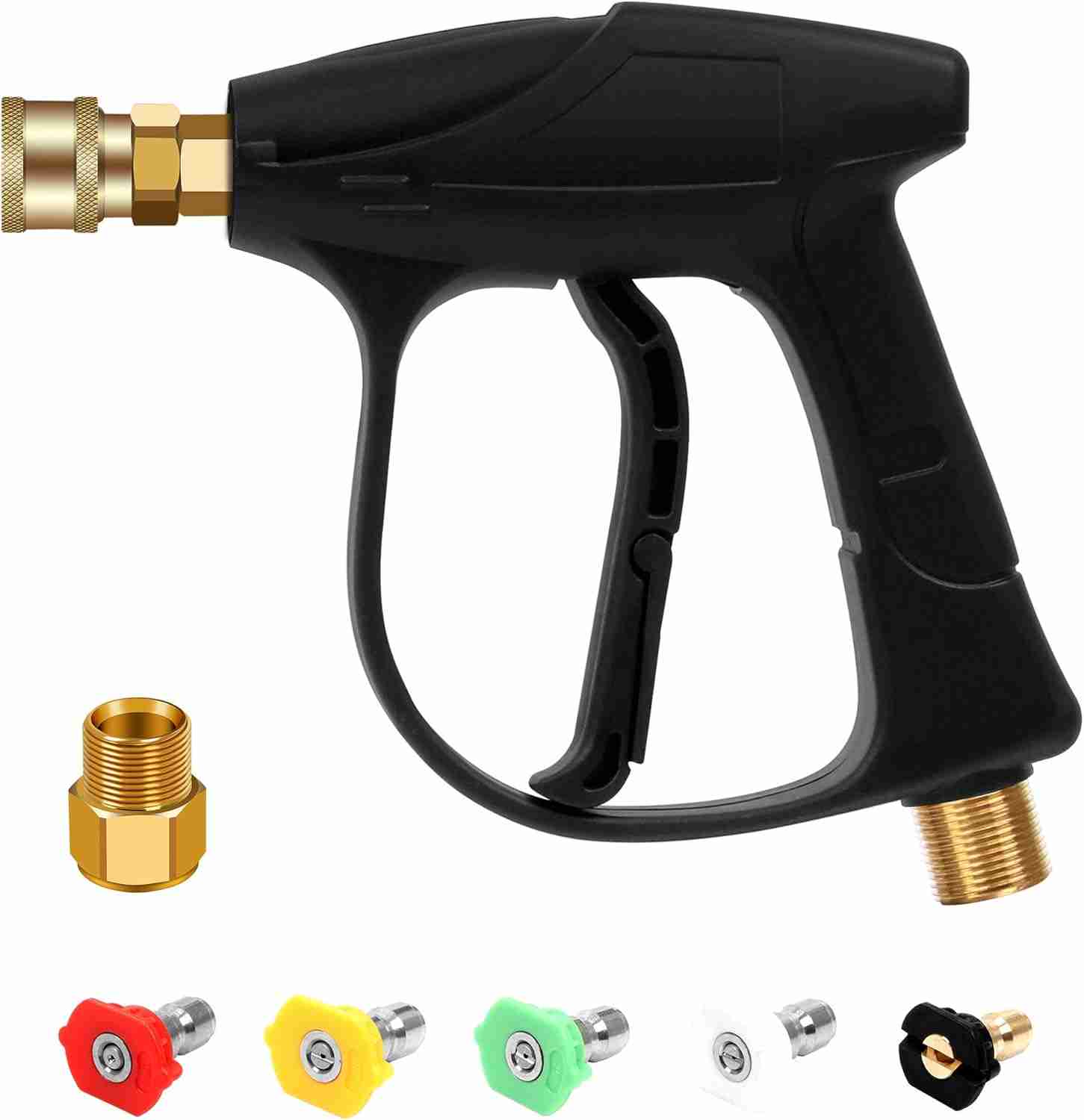 BEETRO High Pressure Washer Gun 4350PSI, Car Washer Gun with 5 Nozzles and M 22 Brass Coupler for Pressure Power Washers : Patio, Lawn & Garden | Rental