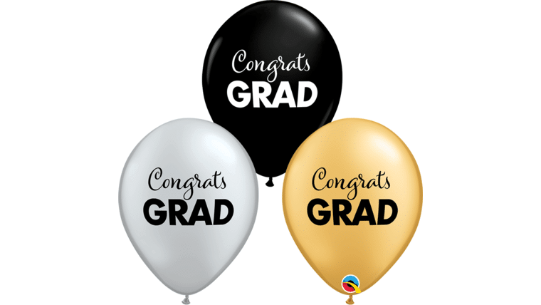 11″ Black Congrats Grad Balloon | Rental 11″ Black Congrats Grad Balloon | Rental
