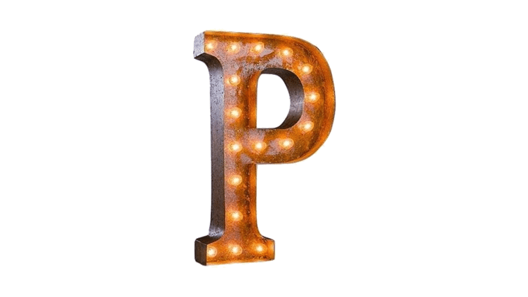Vintage Marquee Letter | P | 36″ | Rental