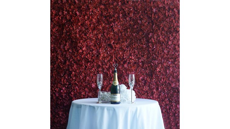 Flower Wall – UV Protected Burgundy Artificial Hydrangea Flower Wall Panels | Rental