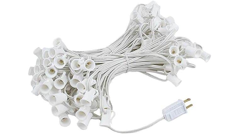 100′ White C7 – 7 Watt Clear Incandescent Bulb String Lights Kit | Rental