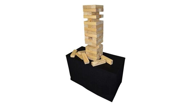 Giant Jenga Game W/Black Table | Rental