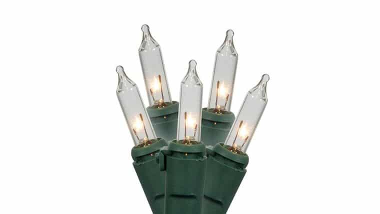 100-Count Green String Clear Incandescent Mini Christmas String Lights | Rental