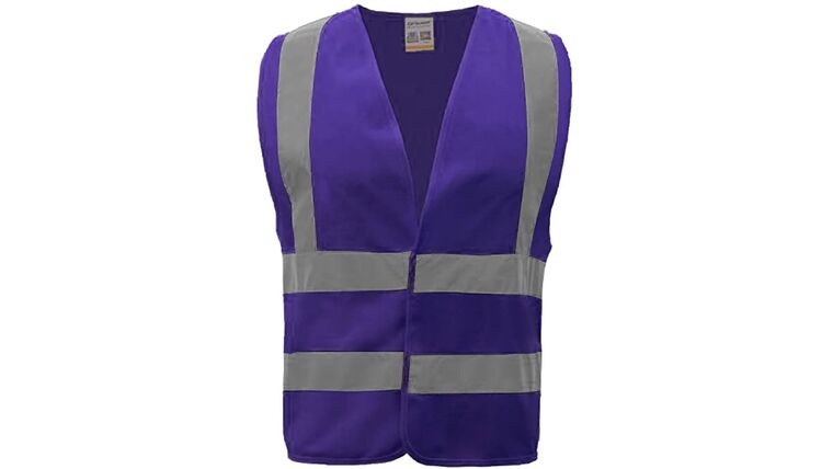 XL Purple GOGO Industrial Safety Vest with Reflective Stripes, ANSI/ISEA Standard | Rental