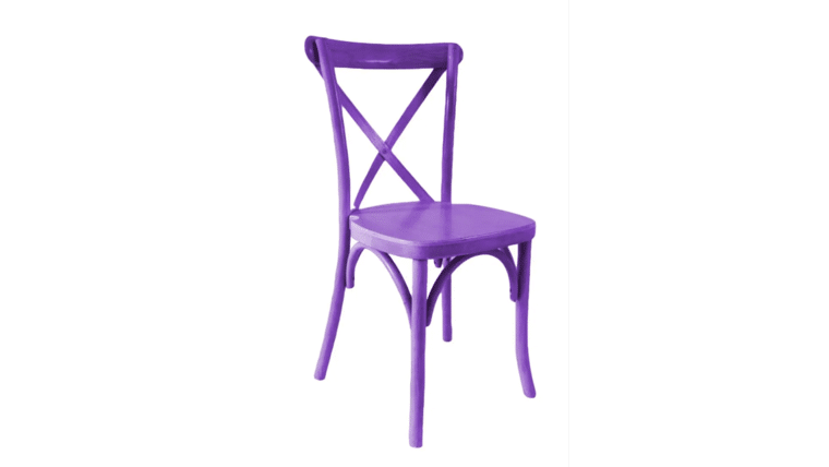 Vineyard Wood Chair - Purple | Rental