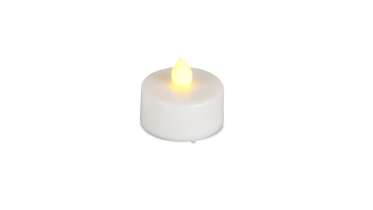 White Battery Operated LED Tea Lights with Flicker | Rental White Battery Operated LED Tea Lights with Flicker | Rental