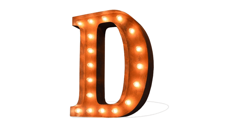 Vintage Marquee Letter | D | 36″ | Rental
