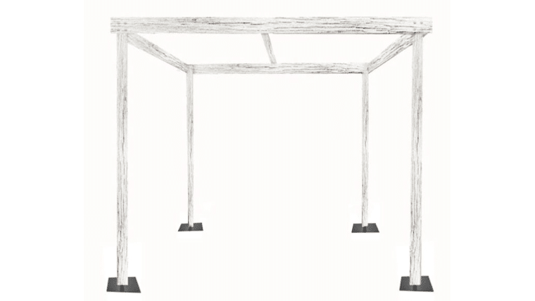 Cabana – 8′ x 8’w x 8’h White Rustic Wood Cabana | Rental Cabana – 8′ x 8’w x 8’h White Rustic Wood Cabana | Rental