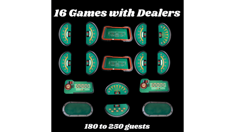 “Royal Flush” 16 Casino Game Package Rental | Rental