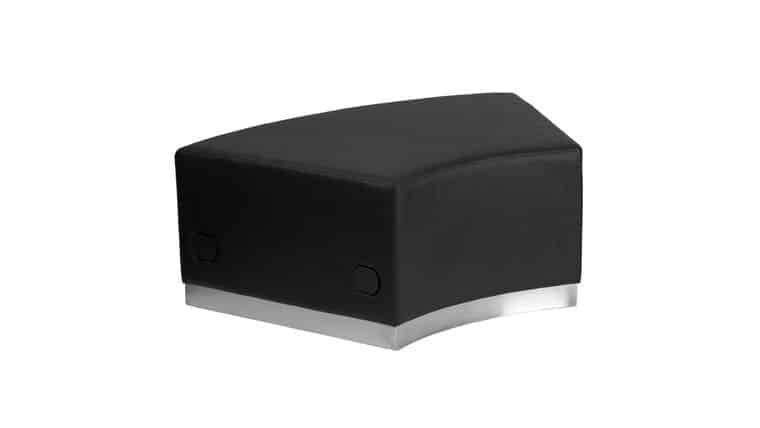 Alon Black Backless Convex Chair | Rental Alon Black Backless Convex Chair | Rental