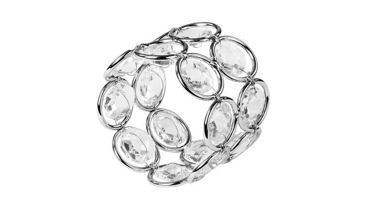 Napkin Ring – Crystal – Silver | Rental Napkin Ring – Crystal – Silver | Rental