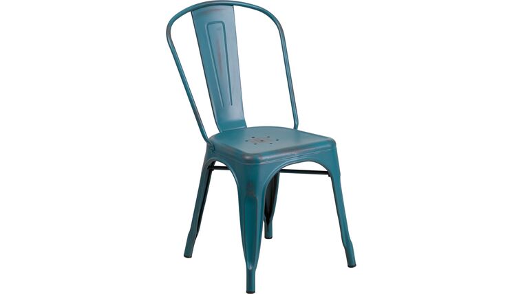 Bistro Chair – Distressed Kelly Blue-Teal | Rental Bistro Chair – Distressed Kelly Blue-Teal | Rental