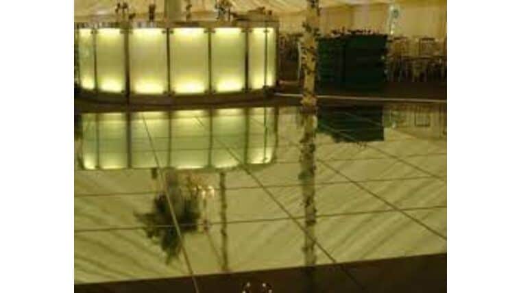 3′ x 3′ Chrome Mirror Dance Floor Piece – Vinyl Print – Color Change | Rental