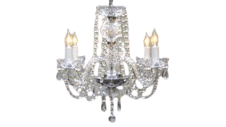 17″H x 17″W Swarovski Crystal Trimmed Chandelier Chandelier Dressed W/ Swarovski Crystal | Rental