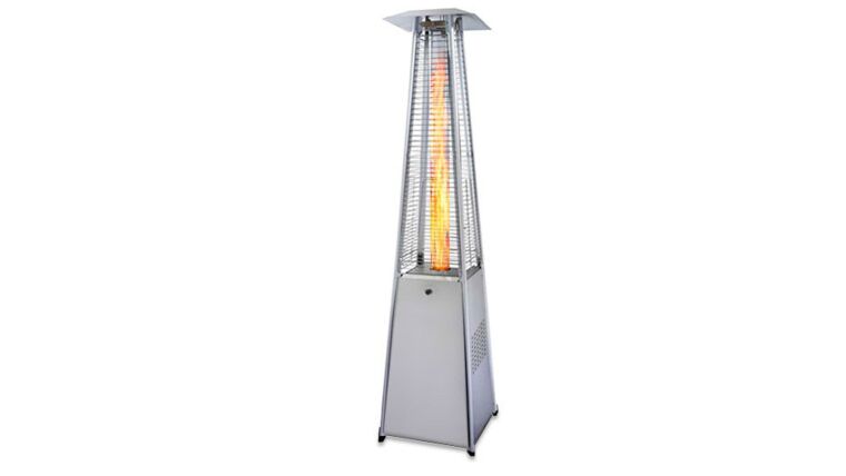 Patio Heater – Lava – Silver Steel – Propane | Rental