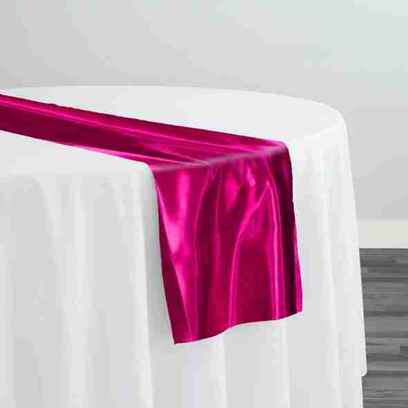 Bridal Satin Table Runner in Wild Fire 214 | Rental Bridal Satin Table Runner in Wild Fire 214 | Rental