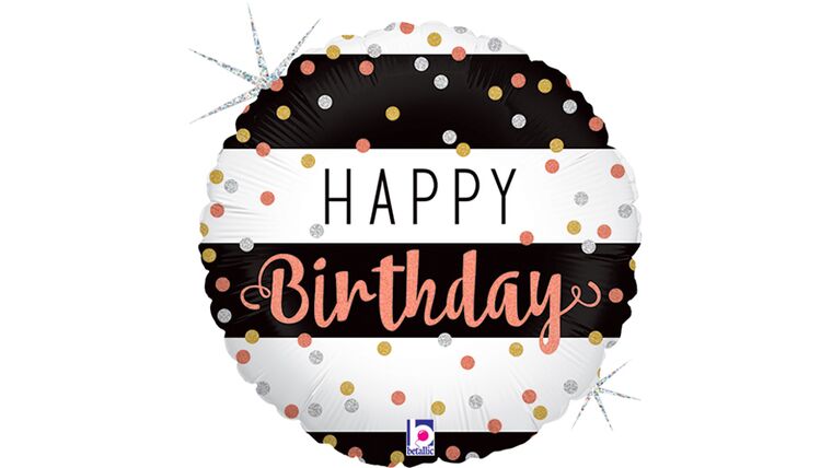 18″ Birthday Rose Gold Holographic Metallic Balloon | Purchase 18″ Birthday Rose Gold Holographic Metallic Balloon | Purchase