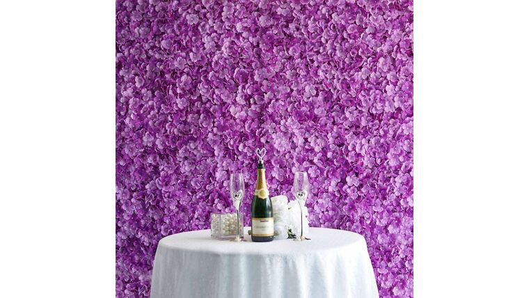 Flower Wall – UV Protected Purple Hydrangea Flower Wall Mat Panel | Rental