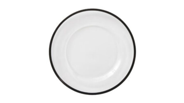 Onyx Rim Glass Dinner Plate | Rental