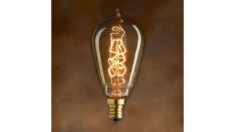 Mini-Nostalgic Spiral ST15 Bulb, E12/C7 Base, Incandescent, 25 Watt, Clear | Rental Mini-Nostalgic Spiral ST15 Bulb, E12/C7 Base, Incandescent, 25 Watt, Clear | Rental
