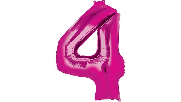 34″ Pink Number 4 Anagram Balloon | Purchase 34″ Pink Number 4 Anagram Balloon | Purchase