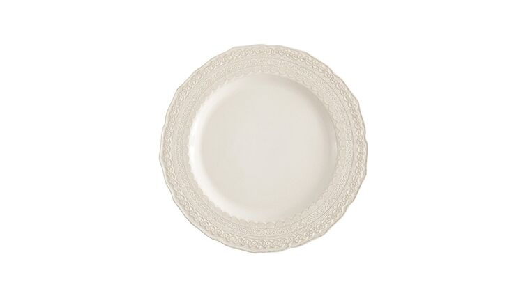 Cream Sienna Lace Dinner Plate | Rental
