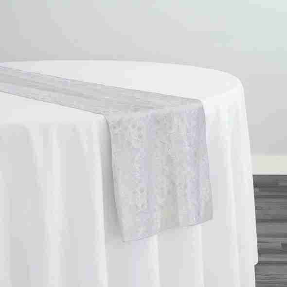Classic Lace Table Runner in White | Rental