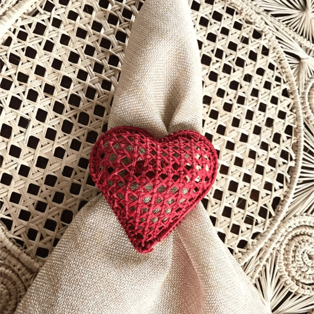 Criss-Cross Heart Woven Napkin Ring | Rental Criss-Cross Heart Woven Napkin Ring | Rental