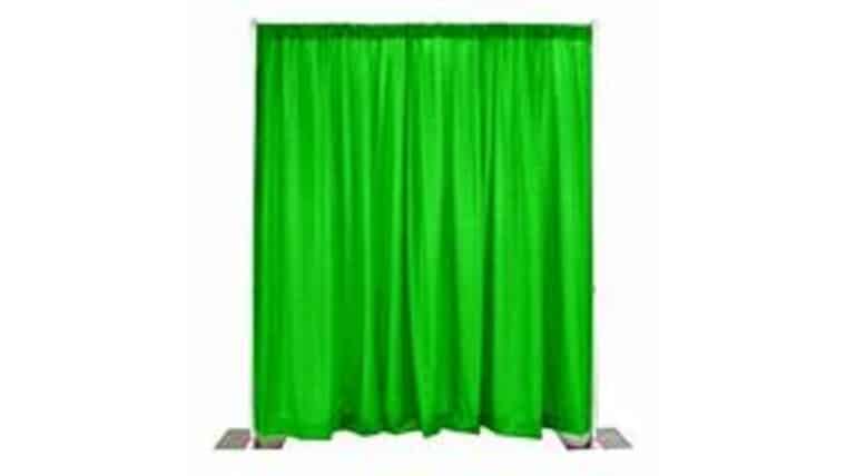 14′ x 4′ Lime Green Banjo Drape | Rental 14′ x 4′ Lime Green Banjo Drape | Rental