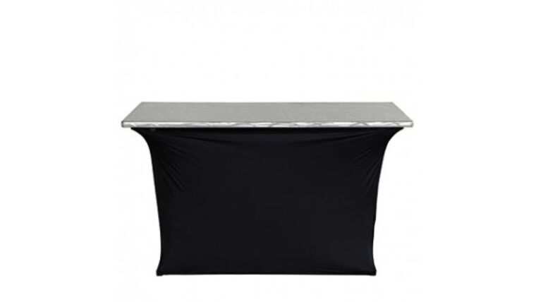 6′ Aluminum Swirl Bar w/Brown Spandex Skirt Kit | Rental