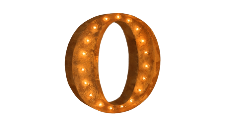 Vintage Marquee Letter | O | 36″ | Rental