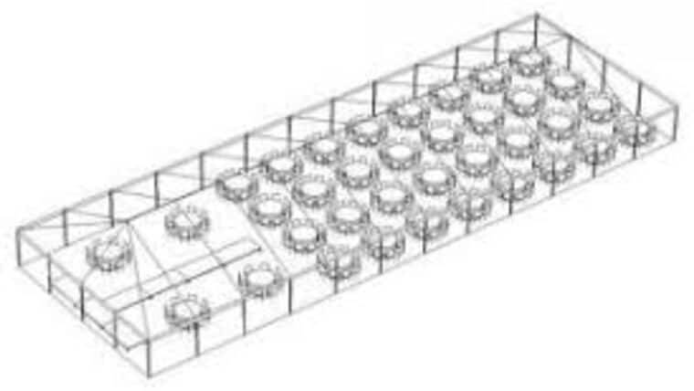 40′ x 120′ Frame Tent | White | Rental