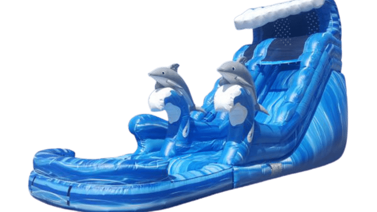 18′ Dolphin Splash Inflatable Water Slide | Rental
