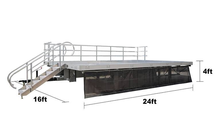 24′ x 24′ Mobile Elevated Stage Platform | Rental